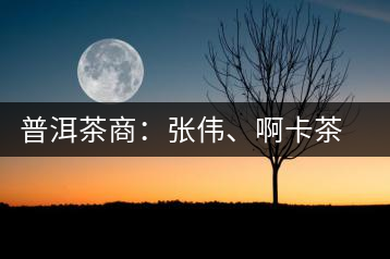 普洱茶商：張偉、啊卡茶葉有限責(zé)任公司總經(jīng)理