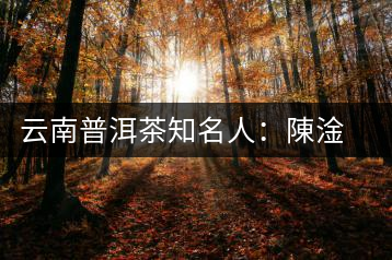 云南普洱茶知名人：陳淦邦