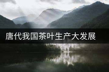 唐代我國茶葉生產(chǎn)大發(fā)展的歷史時期