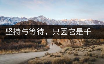堅(jiān)持與等待，只因它是千山之外