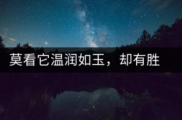 莫看它溫潤如玉，卻有勝瓊漿之味