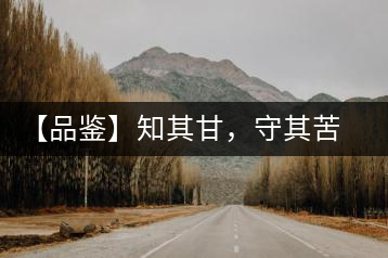 【品鑒】知其甘，守其苦，領略勐宋的早春