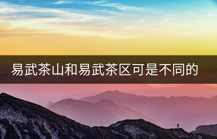 易武茶山和易武茶區(qū)可是不同的意思，千萬別混淆了！