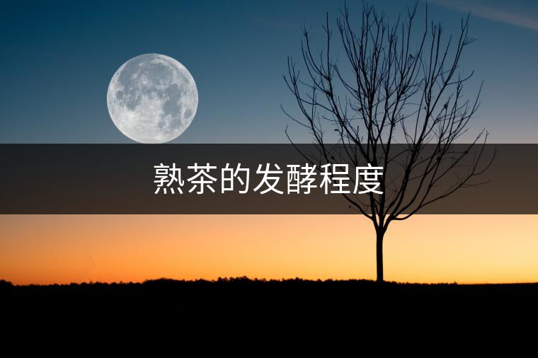 熟茶的發(fā)酵程度