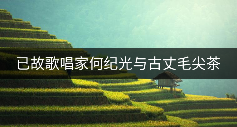 已故歌唱家何紀(jì)光與古丈毛尖茶 已故歌唱家何紀(jì)光與古丈毛尖茶