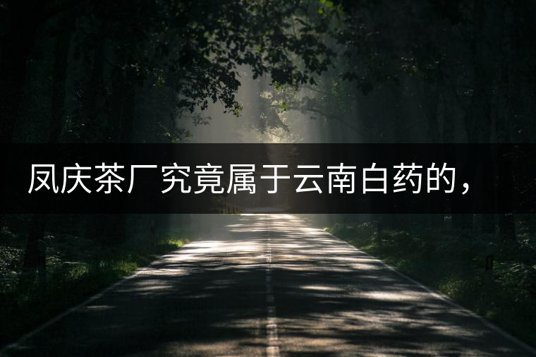 鳳慶茶廠究竟屬于云南白藥的，還是滇紅集團(tuán)的？