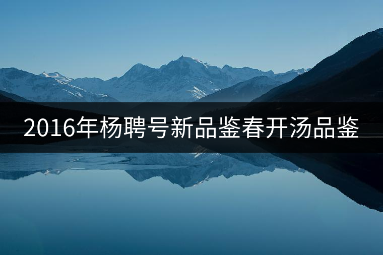 2016年楊聘號(hào)新品鑒春開(kāi)湯品鑒