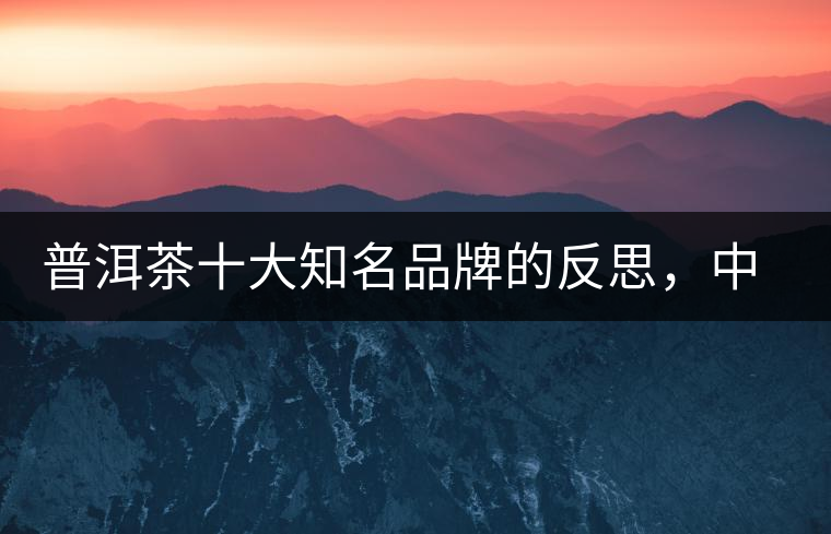 普洱茶十大知名品牌的反思，中國有沒有真正的普洱茶高端品牌？