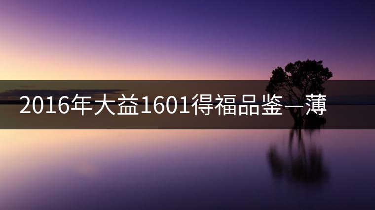 2016年大益1601得福品鑒—薄身板，厚滋味