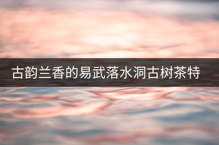古韻蘭香的易武落水洞古樹茶特點(diǎn)介紹 古韻蘭香的易武落水洞古樹茶特點(diǎn)介紹