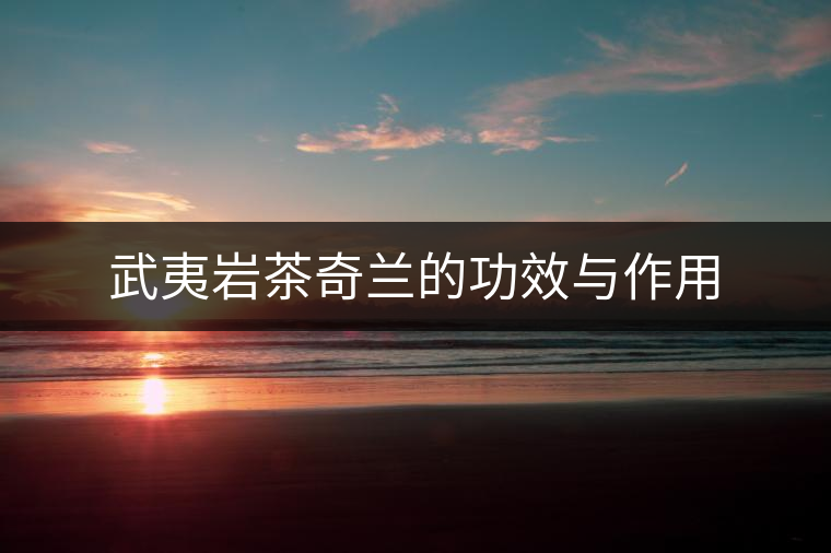 武夷巖茶奇蘭的功效與作用 武夷巖茶奇蘭的功效與作用