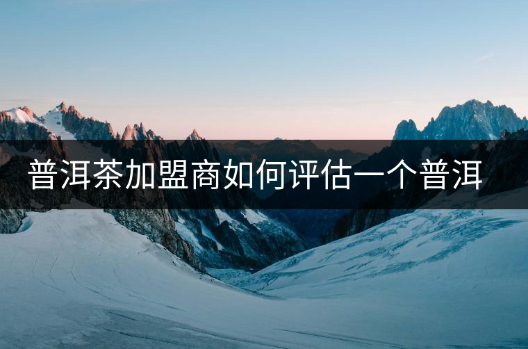 普洱茶加盟商如何評(píng)估一個(gè)普洱茶品牌是否值得加盟？