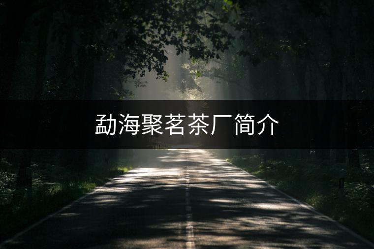 勐海聚茗茶廠簡(jiǎn)介 勐海聚茗茶廠簡(jiǎn)介