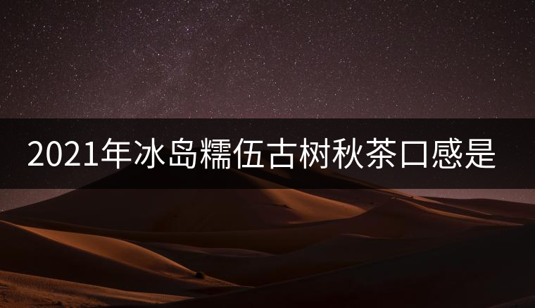2021年冰島糯伍古樹秋茶口感是什么？