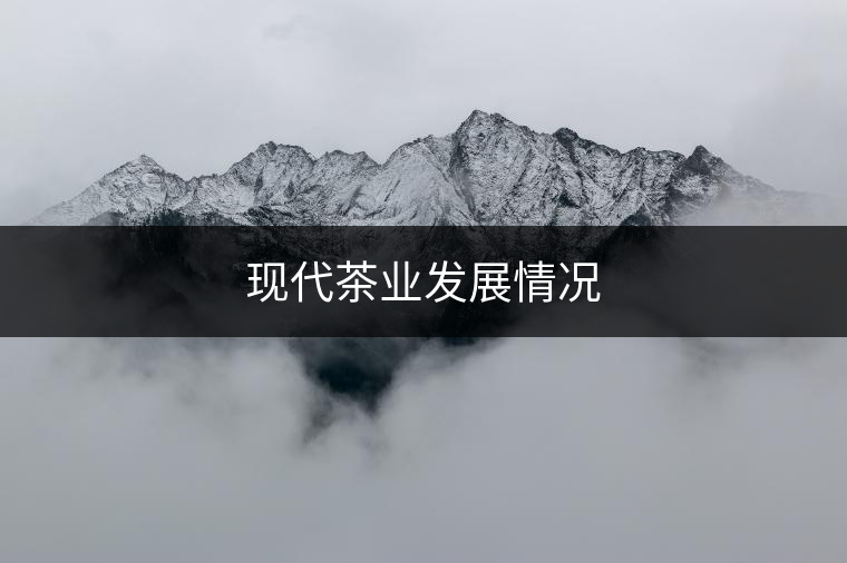 現(xiàn)代茶業(yè)發(fā)展情況